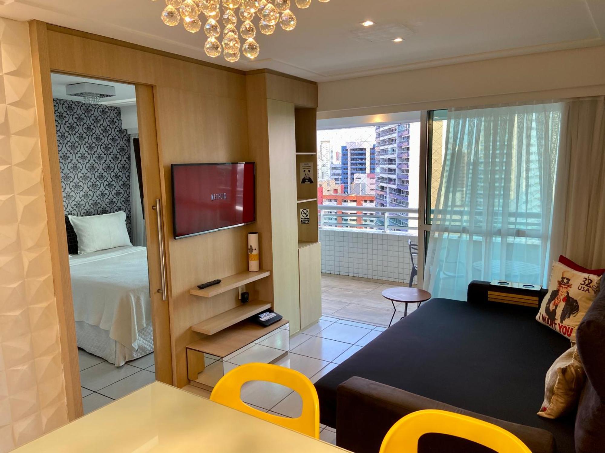Apartamento 17º Andar Beira Mar Com 2 Quartos Форталеза Экстерьер фото